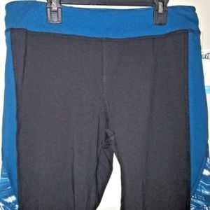 Everlast Black Blue Leggings Women’s Size L NWT